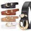Fashion Camel Wide Belt With Metal Pin Buckle