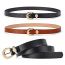 Fashion Camel Wide Belt With Metal Pin Buckle