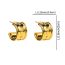 Fashion Gold Brass Love C-shaped Earrings
