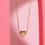 Fashion Gold Stainless Steel Three-dimensional Glossy Love Necklace