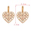 Fashion Golden 4 Titanium Steel Inlaid Zirconium Heart Pattern Earrings