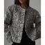 Fashion Silver Sequined Slub Jacket