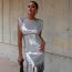 Fashion Silver Sequin Fringe Skirt