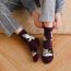 Fashion Color Cotton Printed Mid-calf Socks
