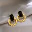 Fashion Gold Geometric Square Earrings