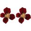 Fashion Red Velvet Flower Earrings