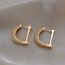Fashion Gold Alloy Diamond Letter Earrings