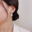 Fashion Gold Alloy Diamond Fan-shaped Earrings