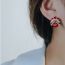 Fashion Red Alloy Diamond Earrings
