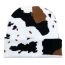 Fashion Cow Beige Acrylic Jacquard Knitted Beanie