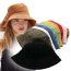 Fashion Dark Brown Corduroy Vertical Stripe Bucket Hat