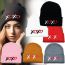Fashion Black Acrylic Knitted Embroidered Beanie