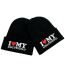 Fashion Girlfriend Black Polyester Letter Embroidered Beanie