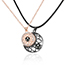 Fashion 1# Alloy Geometric Sun And Moon Projection Necklace