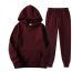 Fashion Purple Polyester Hooded Sweatshirt With Leggings And Trousers Set