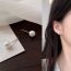 Fashion Silver Geometric Pearl Earrings