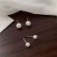 Fashion Silver Geometric Pearl Earrings