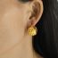 Fashion Gold Titanium Steel Gold-plated Three-dimensional Hollow Earrings