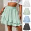 Fashion Green Polyester Ruffle Skirt