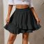 Fashion Black Polyester Ruffle Skirt