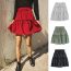 Fashion Red Polyester Printed Layered Skirt