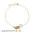 Fashion Gold Stainless Steel Diamond Drop Necklace