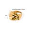 Fashion Gold Stainless Steel Round Pleated Open Ring