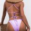 Fashion Purple Polyester Hollow One-piece Swimsuit