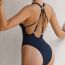 Fashion Black Polyester Hollow One-piece Swimsuit