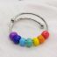 Fashion Double Layer (stainless Steel Material) Rotatable Rice Bead Ring