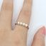Fashion Silver (color-preserving Plating) Copper Pearl Geometric Open Ring