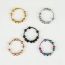 Fashion Colored Stainless Steel Material Stainless Steel Rotatable Ball Ring