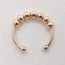 Fashion Color-preserving Electroplating Rose Gold (copper Material) Stainless Steel Rotatable Ball Ring