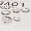 Fashion Five-piece Set (stainless Steel Material Silver) Stainless Steel Rotatable Ball Ring Set