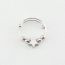 Fashion Five-pointed Star Stainless Steel Double Layer Rotatable Beads Pentagram Ring
