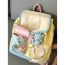 Fashion Yellow Nylon Contrast Color Large Capacity Backpack