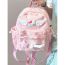 Fashion Pink Polyester Large Capacity Backpack