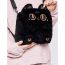 Fashion Black Cat Embroidered Plush Backpack