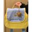 Fashion Yellow Trumpet Children's Backpack In Cotton Plaid Pleats