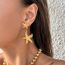 Fashion Earrings Gold Starfish Stainless Steel Starfish Earrings