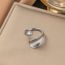 Fashion Silver Titanium Steel Special-shaped Open Ring