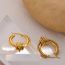 Fashion Gold Twisted Twist Hoop Earrings