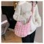 Fashion Brown Nylon Pleated Large Capacity Shoulder Bag