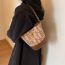 Fashion Brown Large Capacity Letter Crossbody Bag