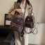 Fashion Brown Large Size Pu Large Capacity Backpack