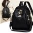 Fashion Black Large Pu Diamond Large Capacity Backpack