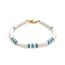 Fashion White Shell Turquoise Beaded Bracelet
