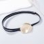 Fashion Silver Metal Glossy Round Necklace