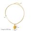 Fashion Gold Stainless Steel Durian Necklace
