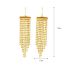 Fashion Silver Stainless Steel Gold Plated Tassel Earrings
